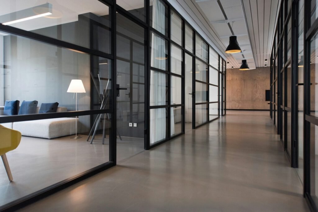 a clean and tidy professional commercial office space in the uk